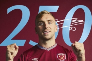 本赛季3球两助，鲍文迎西汉姆联生涯250场里程碑之战